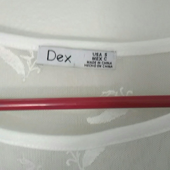 Dex tie bottom lace detailed white top - Picture 2 of 4